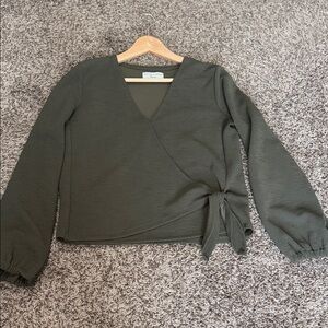 Madewell Texture & Thread Olive Top